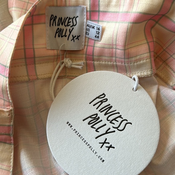 NWT Princess Polly Check Mate Mini Multi Skirt Set In Pink Size 12 - Picture 9 of 16